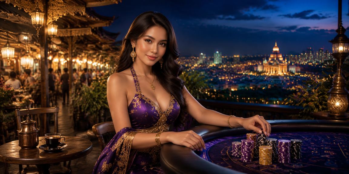 Ilustrasi layanan taruhan casino online dengan suasana premium dan profesional