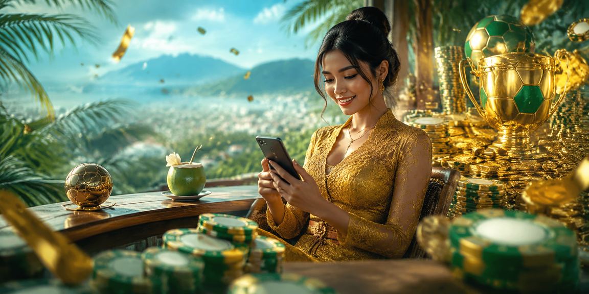 Pemain mengakses casino mobile di kafe dengan santai menggunakan ponsel