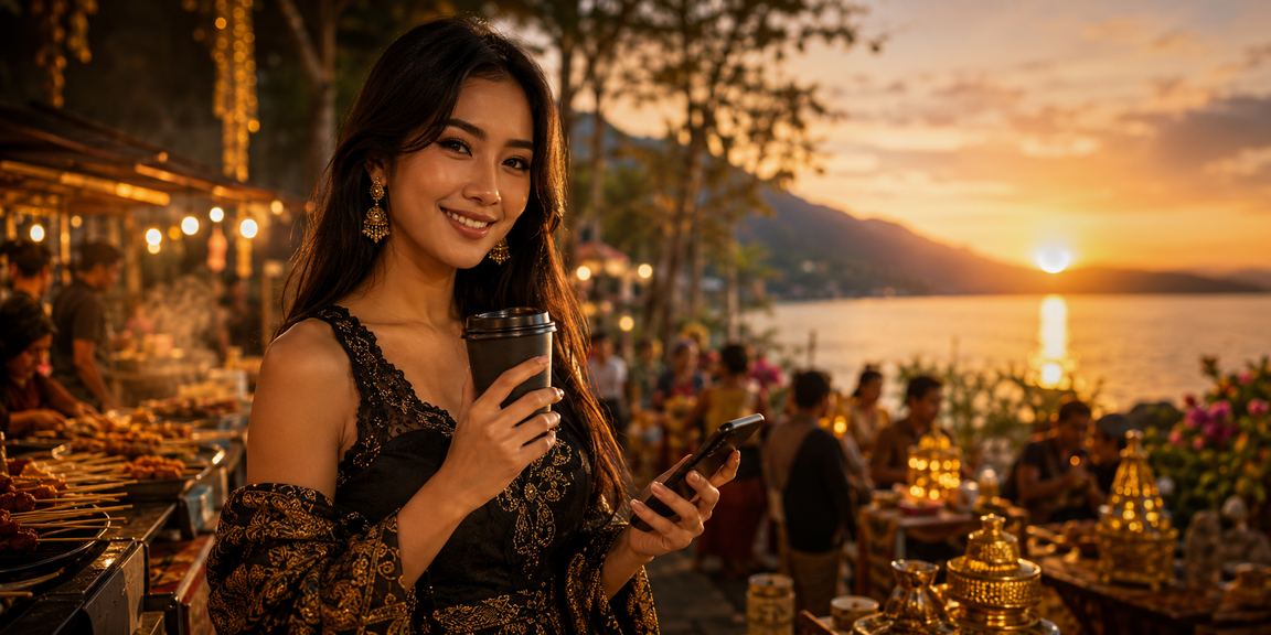 Ilustrasi pengguna mengakses kasino mobile dengan aman menggunakan teknologi enkripsi
